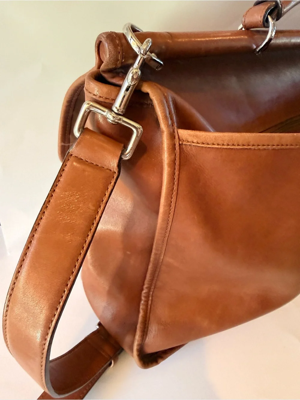 Coach Brown Leather Briefcase with Gold Hardware